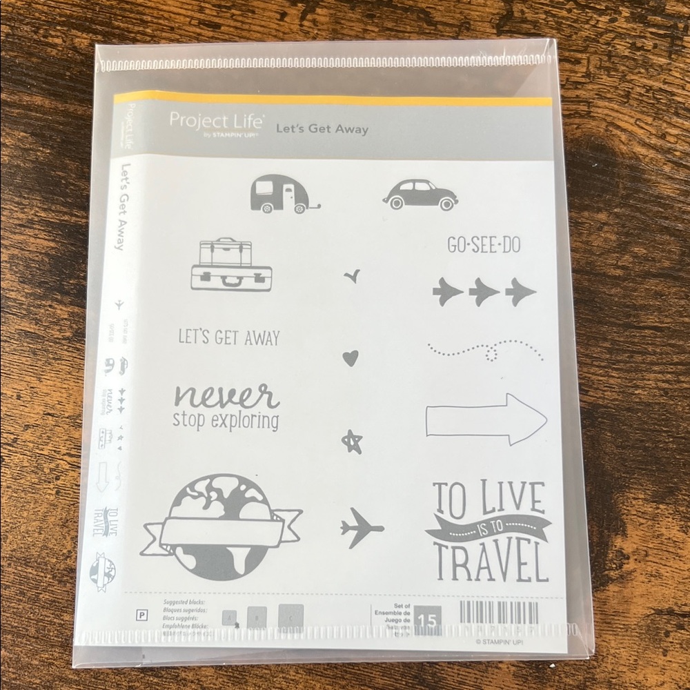 Let's Get Away STAMPIN UP stamp set - used